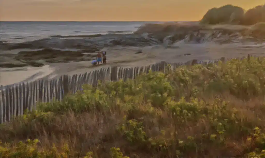 Menschen am Abendstrand Udo Eiche Kopie ergebnis